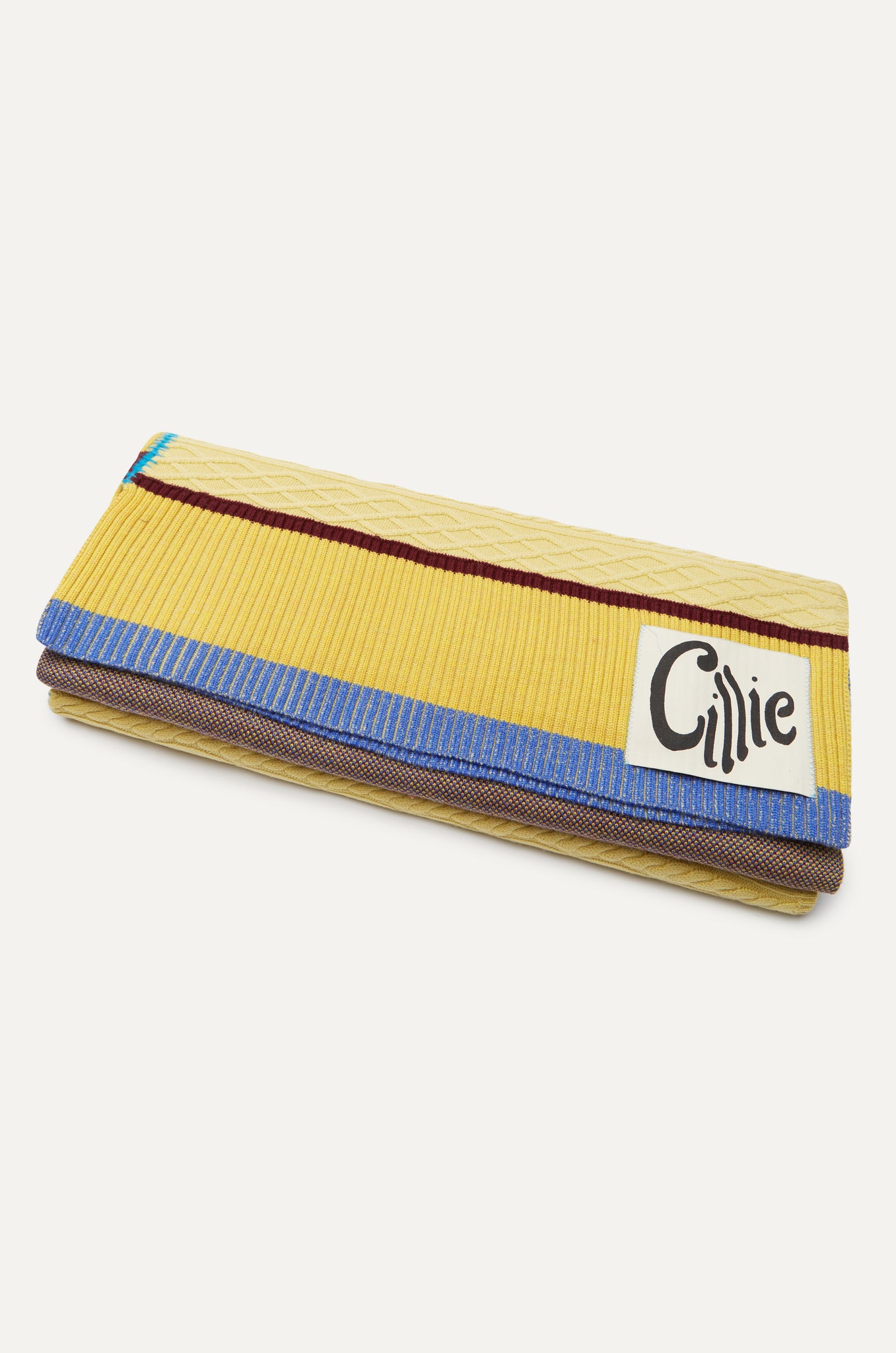 T_002 | Knitted Patchwork Throw | Cedrat