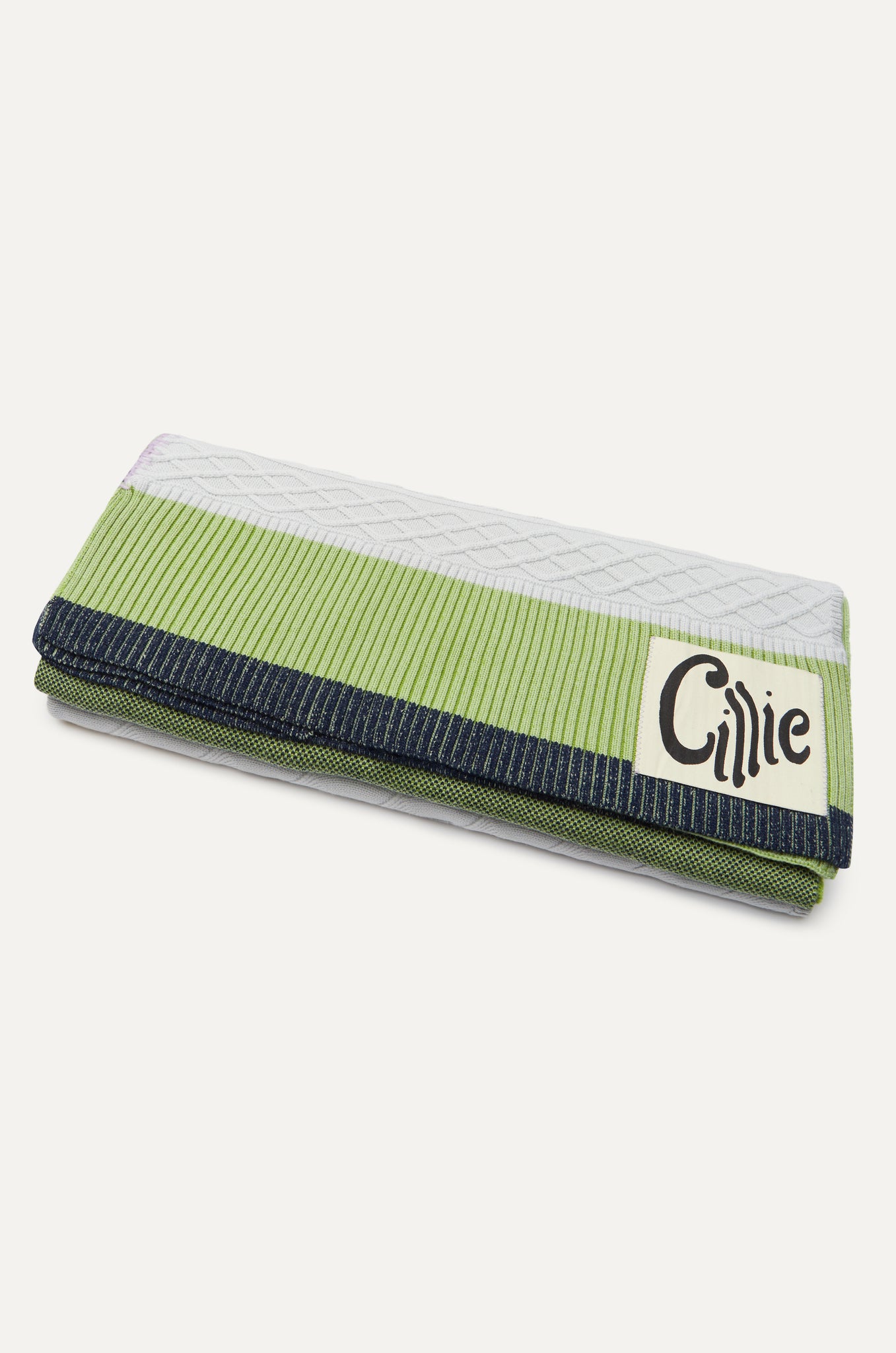 T_002 | Knitted Patchwork Throw | Cabbage