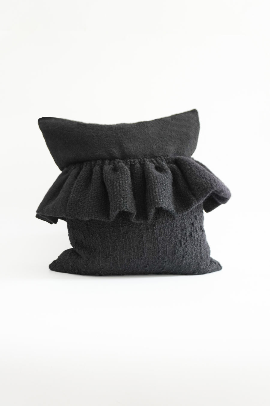 Designer cushion, one of one in repurposed French and Italian textiles, Tote Cushion No. 3 by Cillie