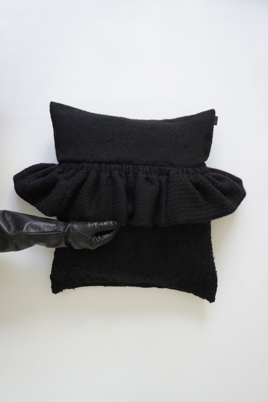 Designer cushion, one of one in repurposed French and Italian textiles, Tote Cushion No. 3 by Cillie
