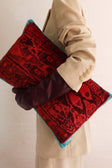 Designer cushion, one of one in repurposed French and Italian textiles, Clutch Cushion No. 4 by Cillie
