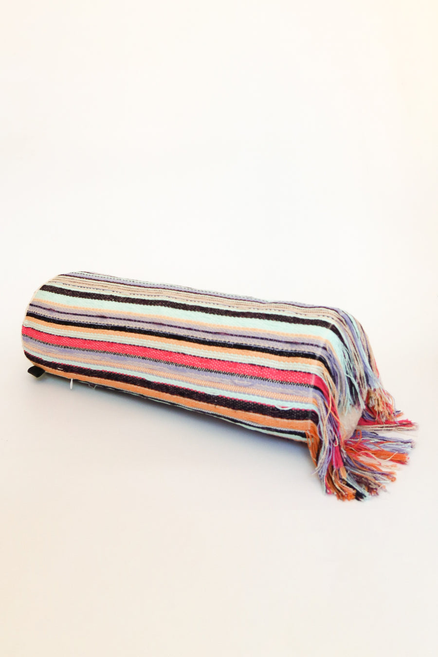 Bolster cushion, one of one in repurposed French and Italian textiles, Baguette No. 9 by Cillie