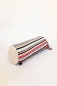 Bolster cushion, one of one in repurposed French and Italian textiles, Baguette No. 9 by Cillie