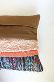 Designer cushion, one of one in repurposed French and Italian textiles, Clutch Cushion No. 6 by Cillie