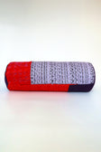 Bolster cushion, one of one in repurposed French and Italian textiles, Baguette No. 8 by Cillie