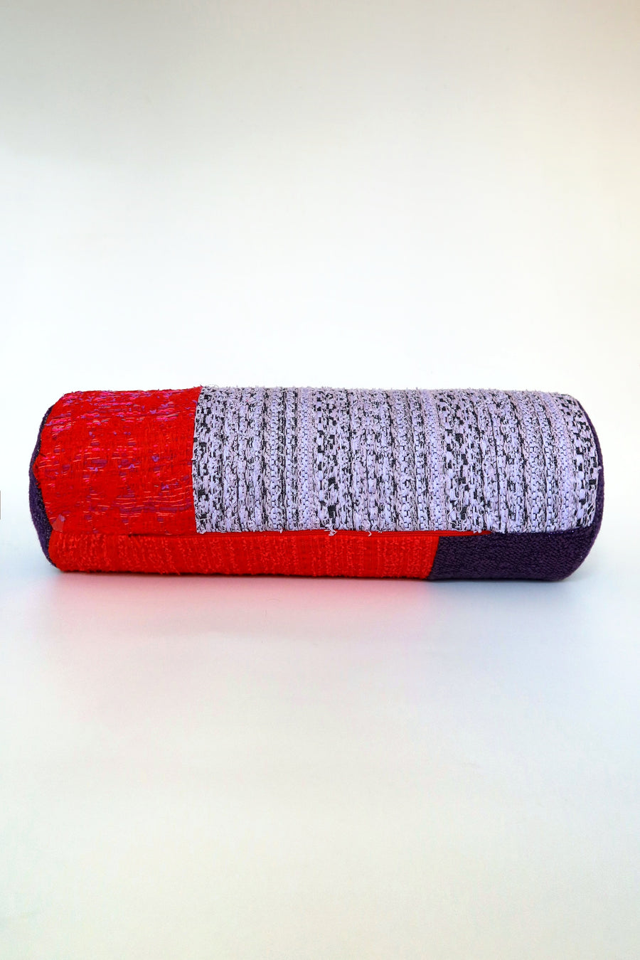 Bolster cushion, one of one in repurposed French and Italian textiles, Baguette No. 8 by Cillie