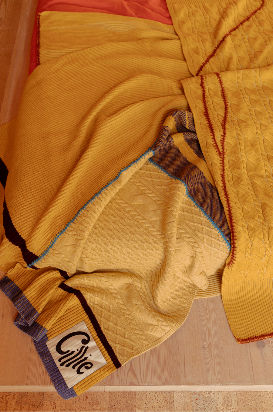 Knitted Patchwork Throw | Cedrat