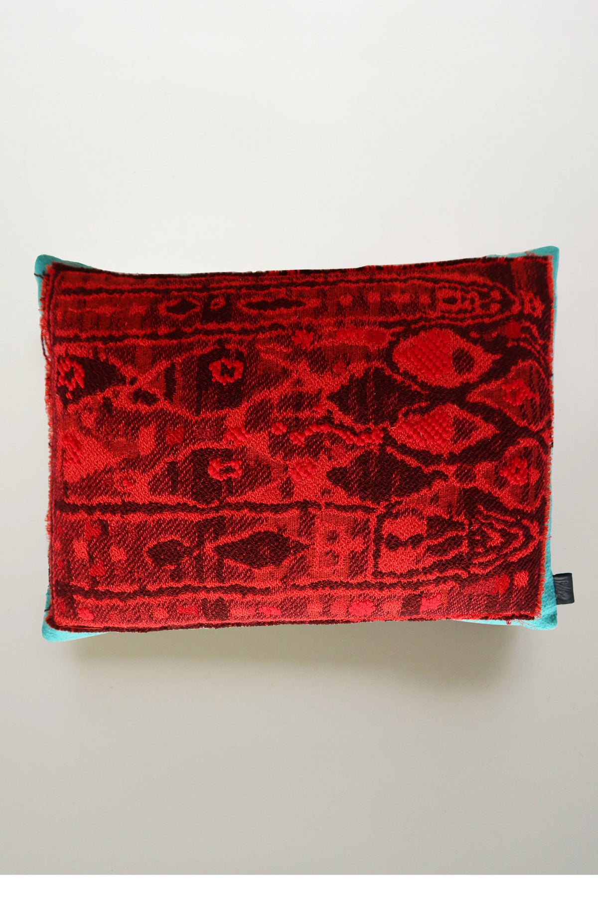 Designer cushion, one of one in repurposed French and Italian textiles, Clutch Cushion No. 4 by Cillie